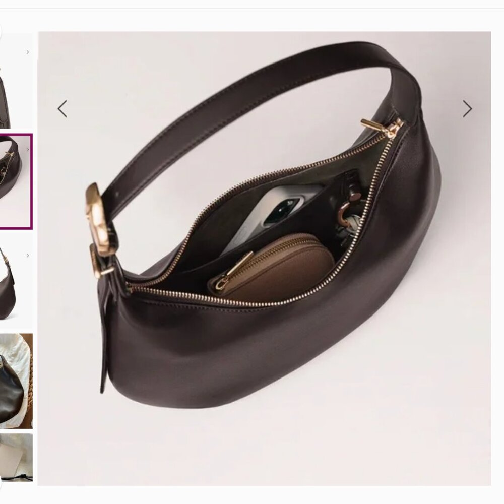 Cuyana Celestia Shoulder Bag - Mocha - Picture 3 of 15